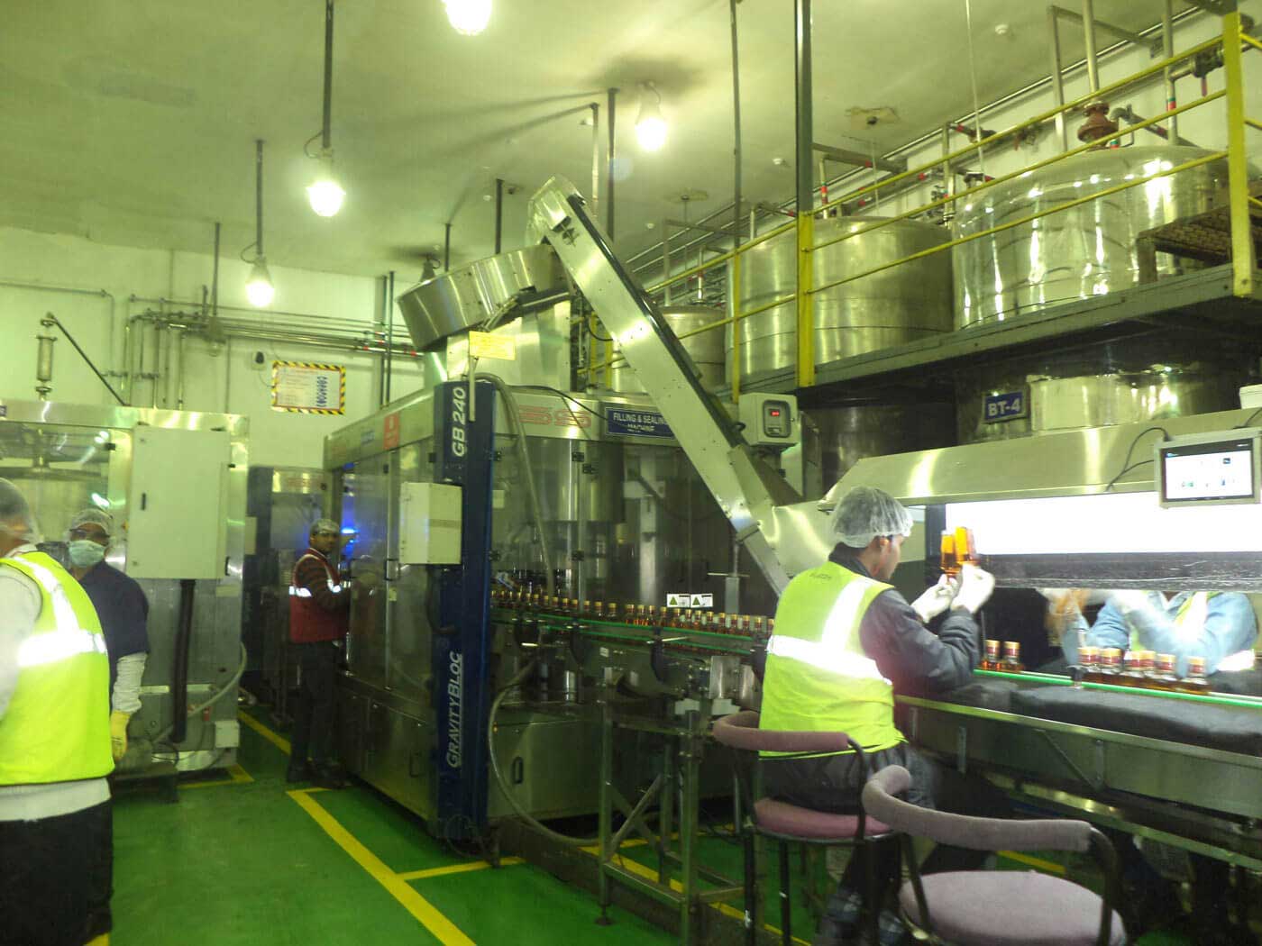 A view of bottling in operations